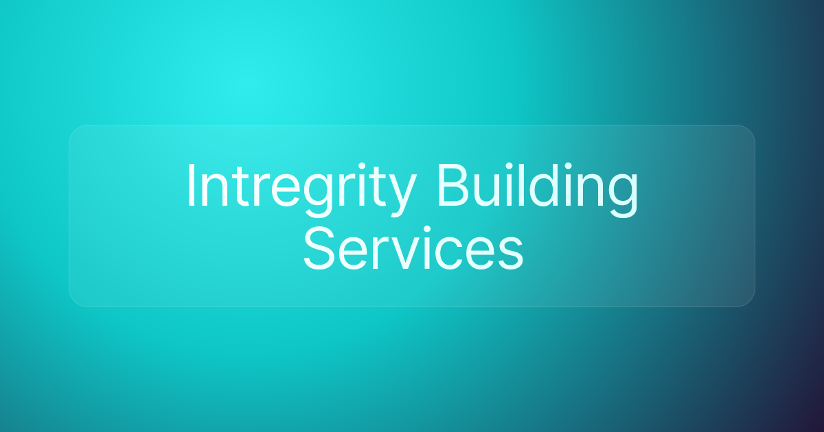 Intregrity Building Services