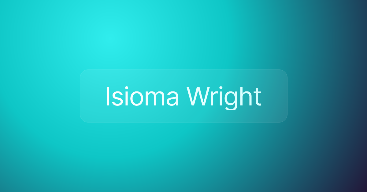 Isioma Wright