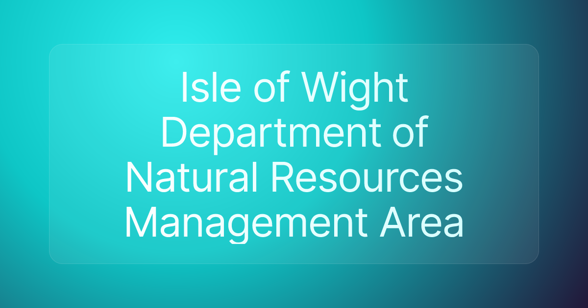 Isle of Wight Department of Natural Resources Management Area