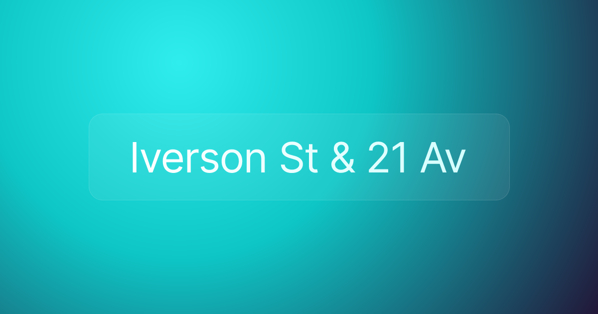 Iverson St & 21 Av