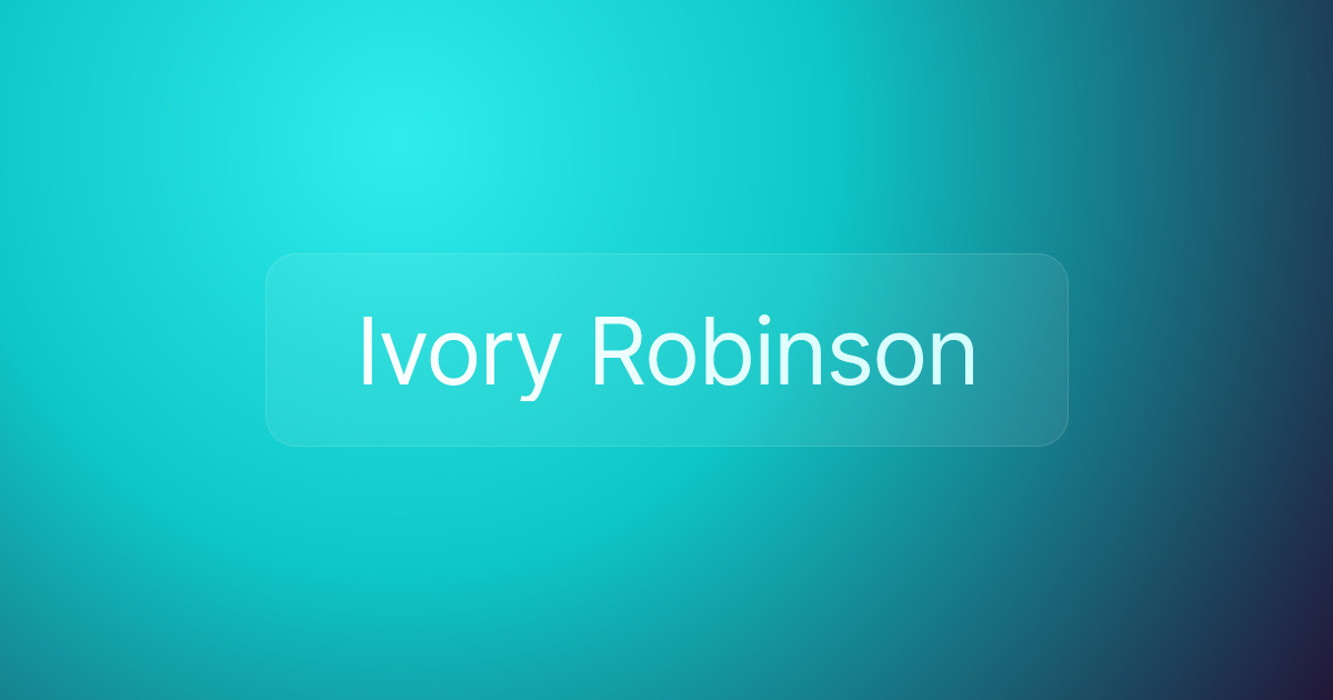 Ivory Robinson