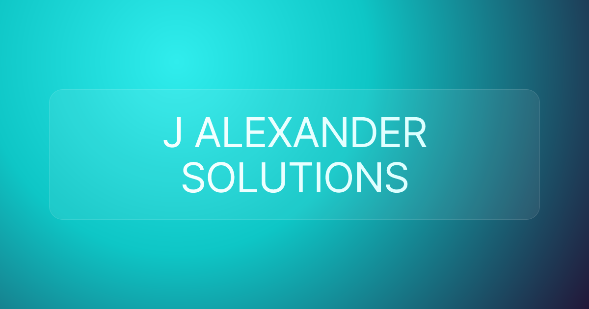 J ALEXANDER SOLUTIONS
