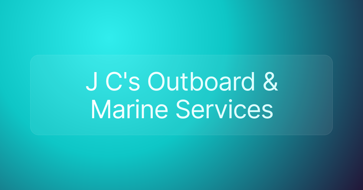 J C's Outboard & Marine Services