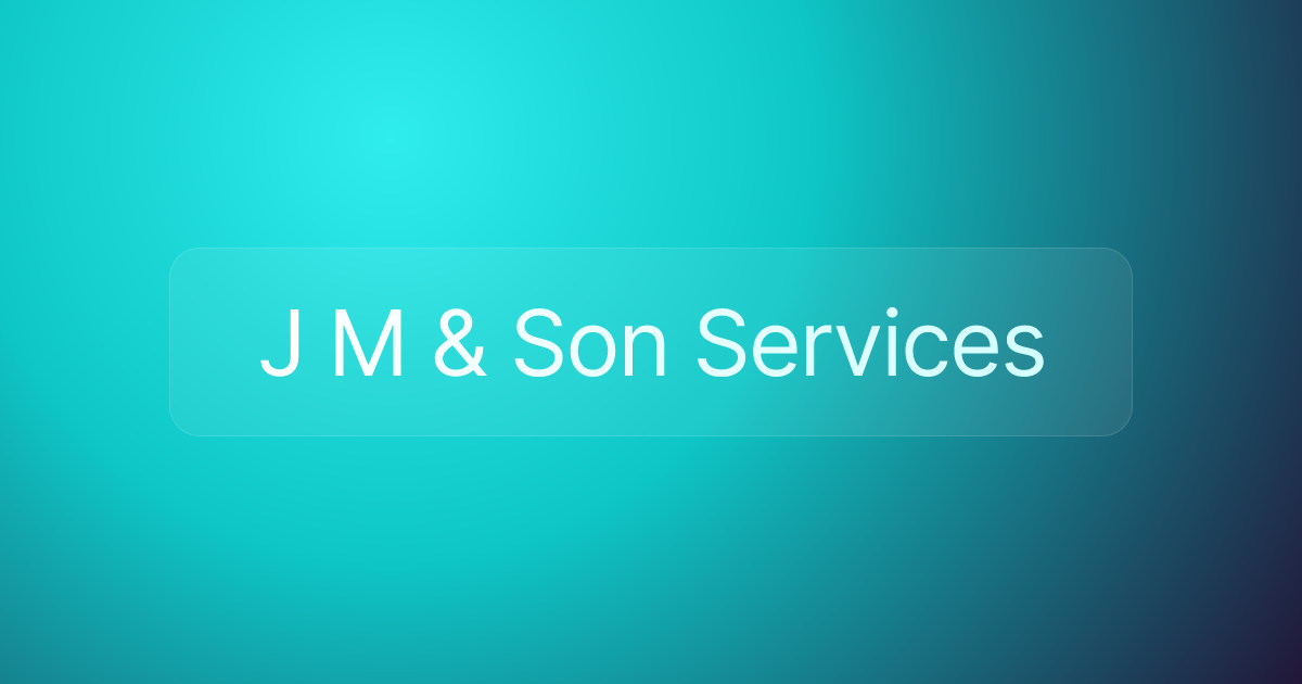 J M & Son Services