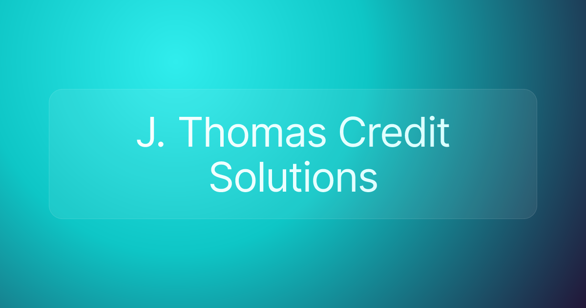 J. Thomas Credit Solutions