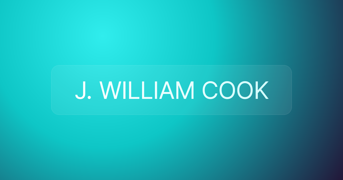 J. WILLIAM COOK