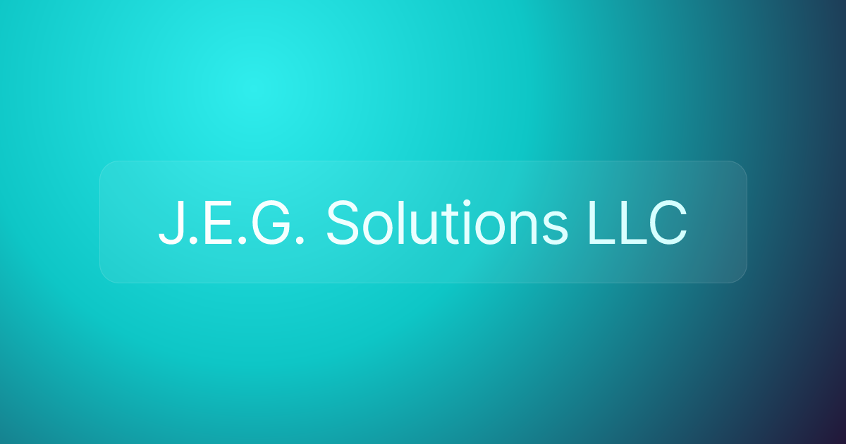 J.E.G. Solutions LLC