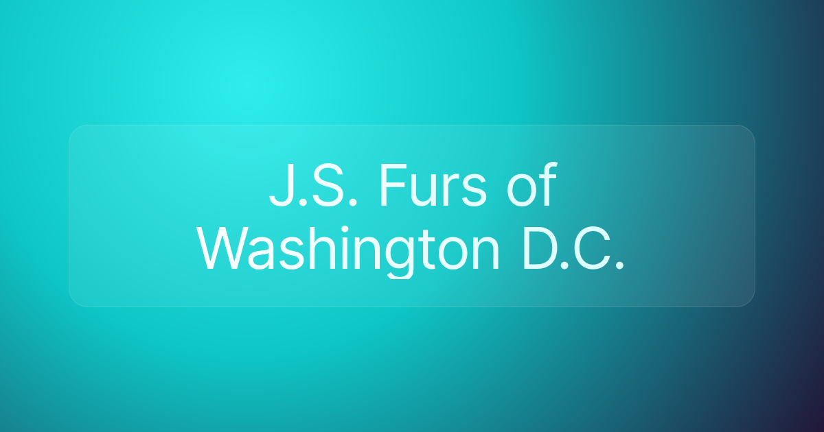J.S. Furs of Washington D.C.