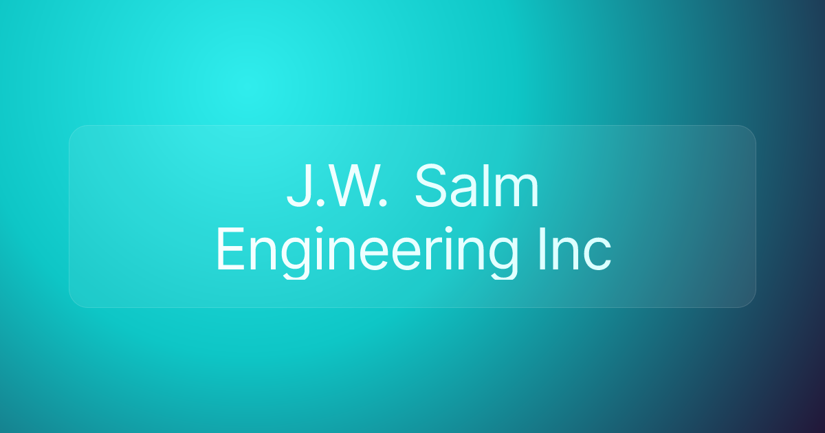 J.W. Salm Engineering Inc