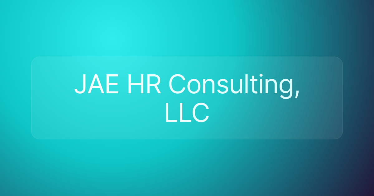 JAE HR Consulting, LLC