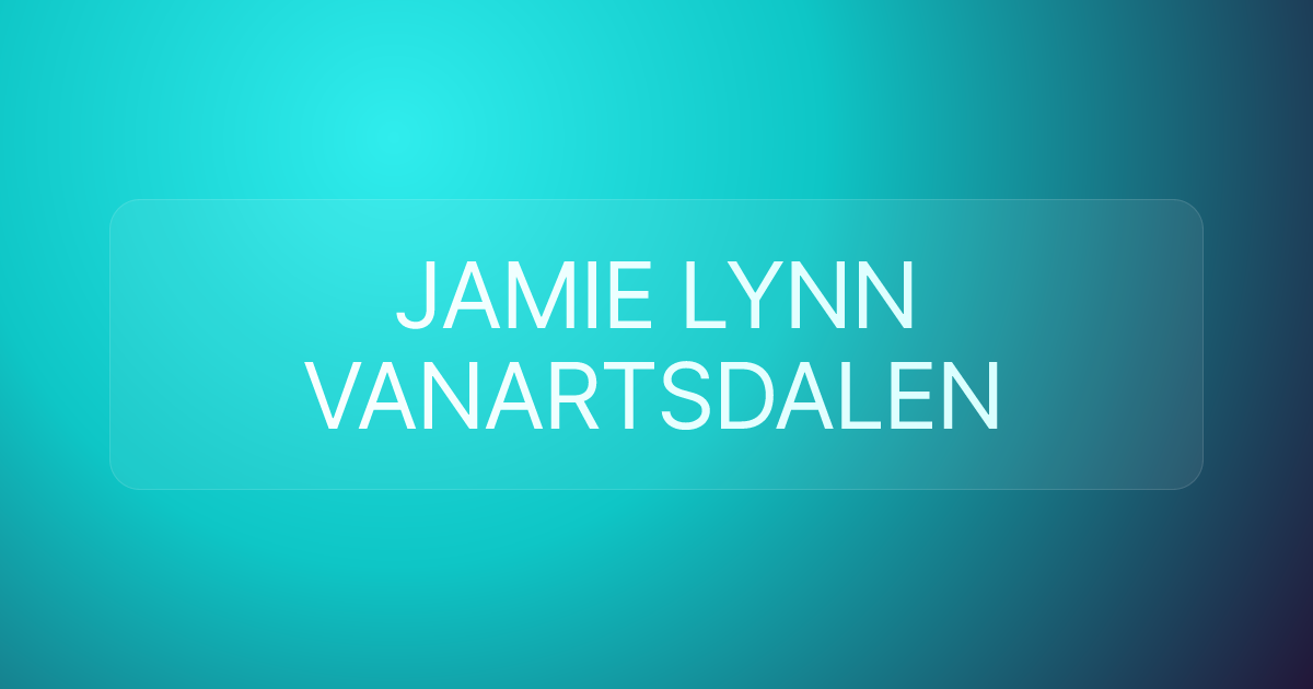 JAMIE LYNN VANARTSDALEN