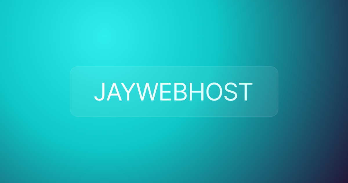 JAYWEBHOST