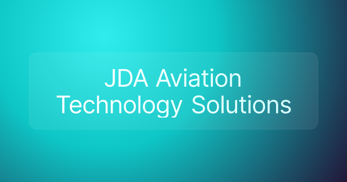 JDA Aviation Technology Solutions