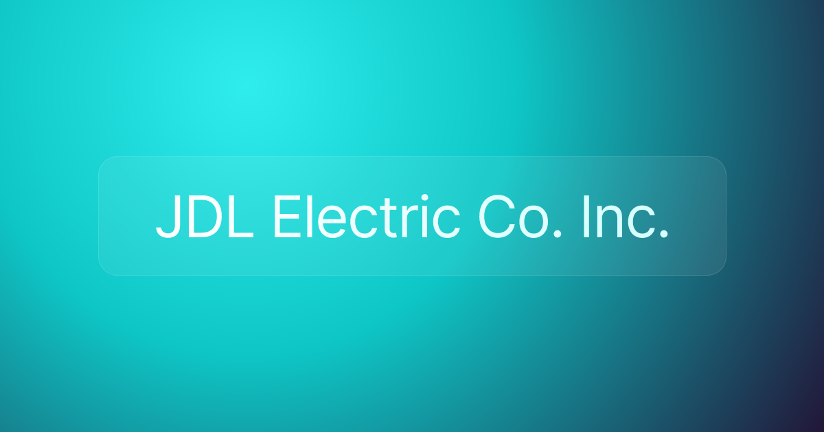 JDL Electric Co. Inc.