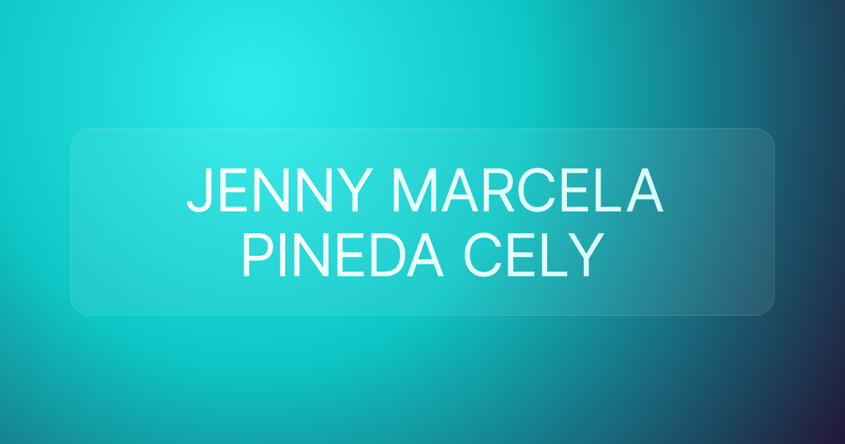 JENNY MARCELA PINEDA CELY