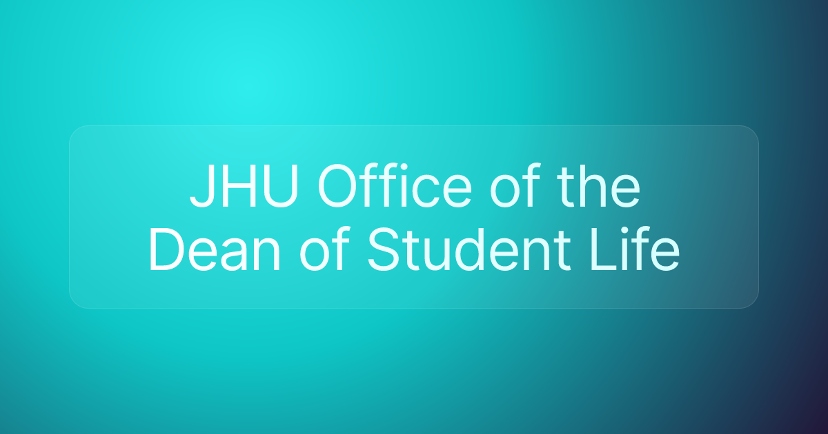 JHU Office of the Dean of Student Life