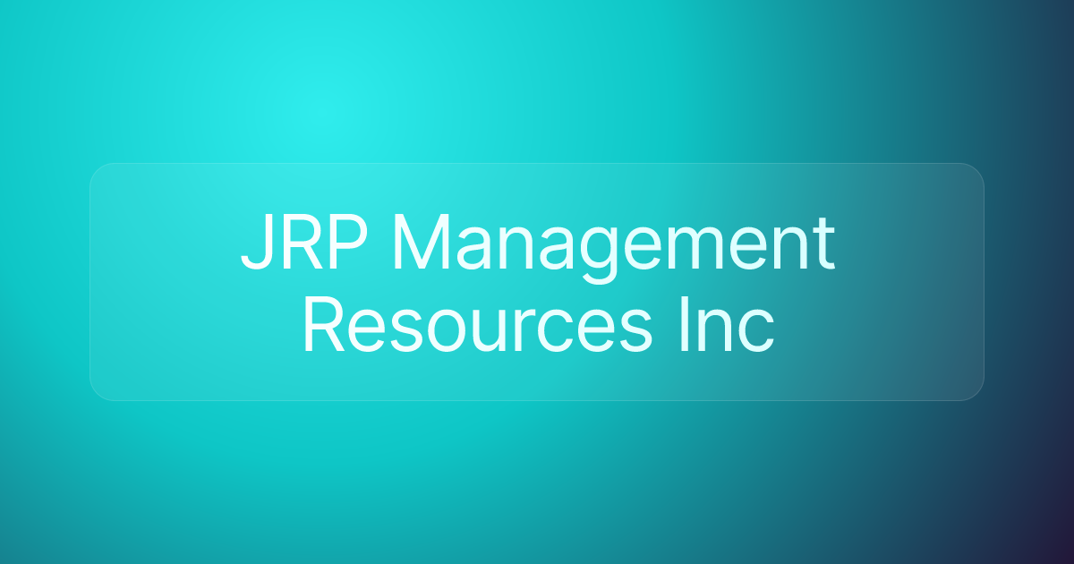 JRP Management Resources Inc