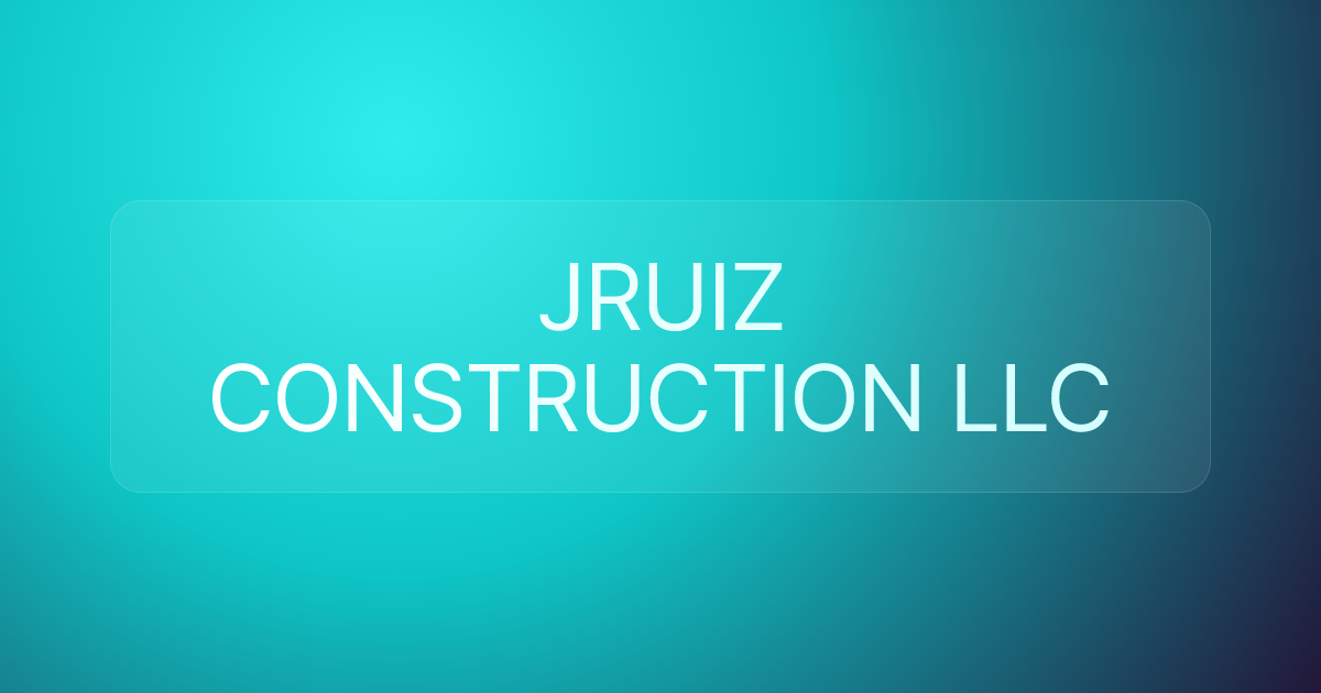 JRUIZ CONSTRUCTION LLC