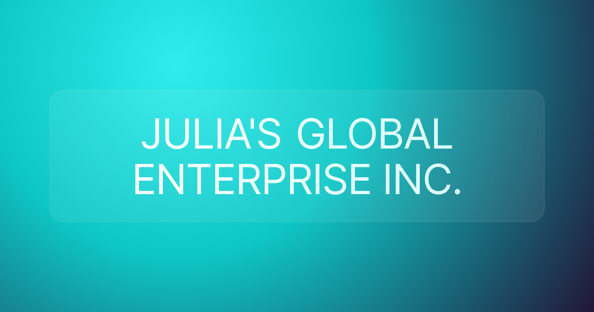JULIA'S GLOBAL ENTERPRISE INC.