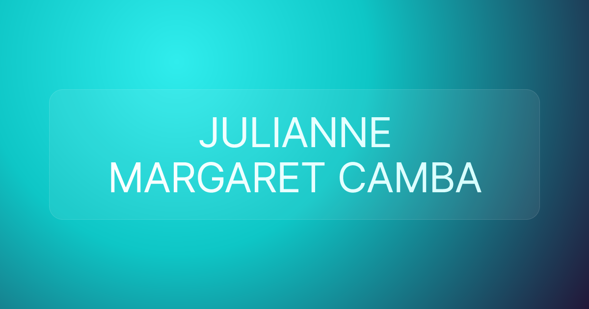 JULIANNE MARGARET CAMBA