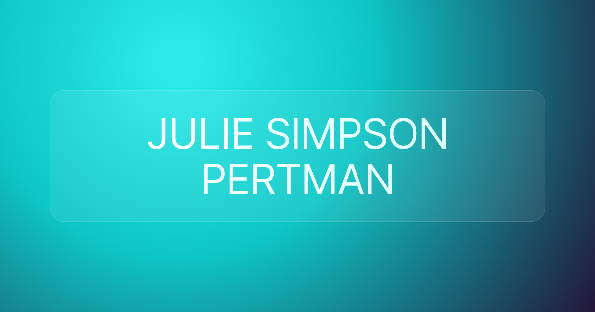JULIE SIMPSON PERTMAN