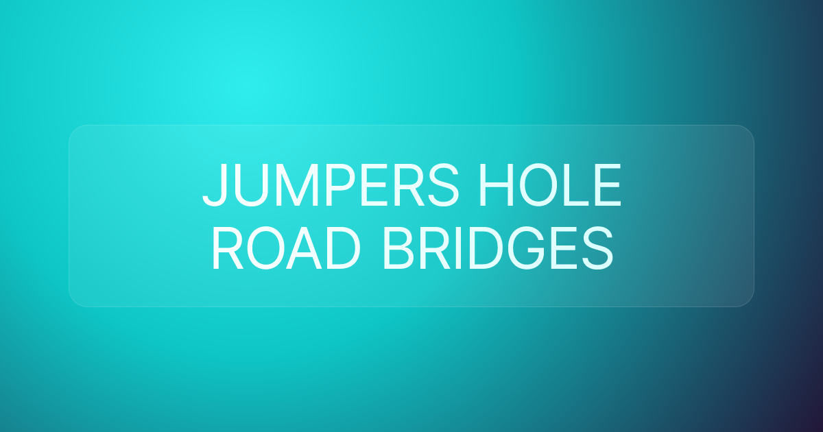 JUMPERS HOLE ROAD BRIDGES