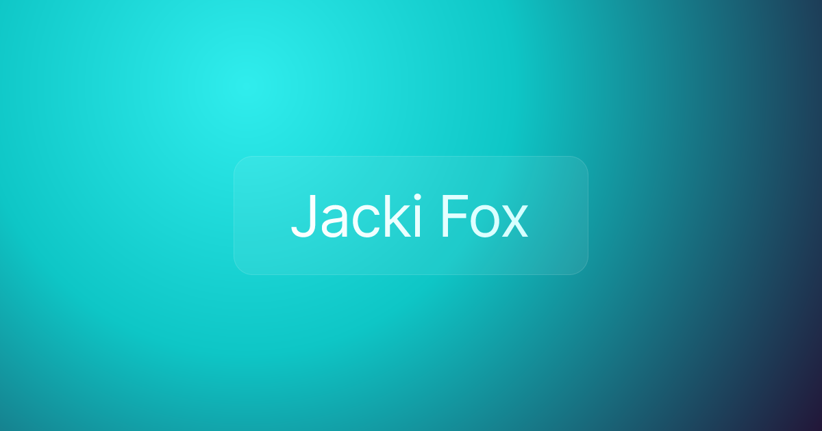 Jacki Fox
