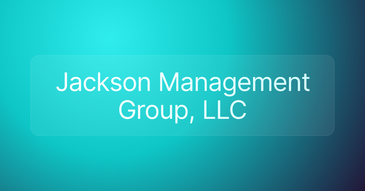 Jackson Management Group, LLC