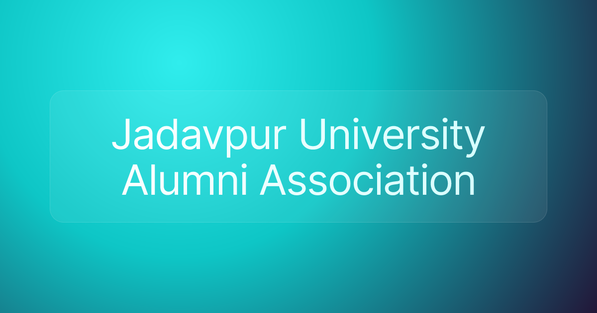 Jadavpur University Alumni Association