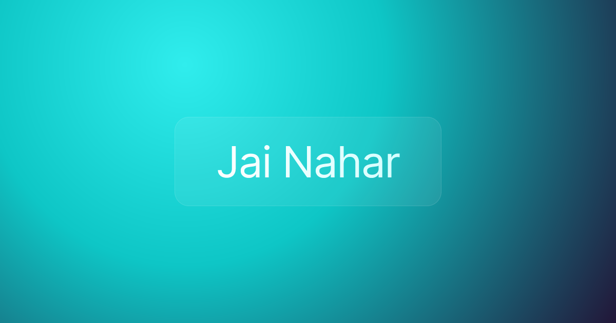 Jai Nahar