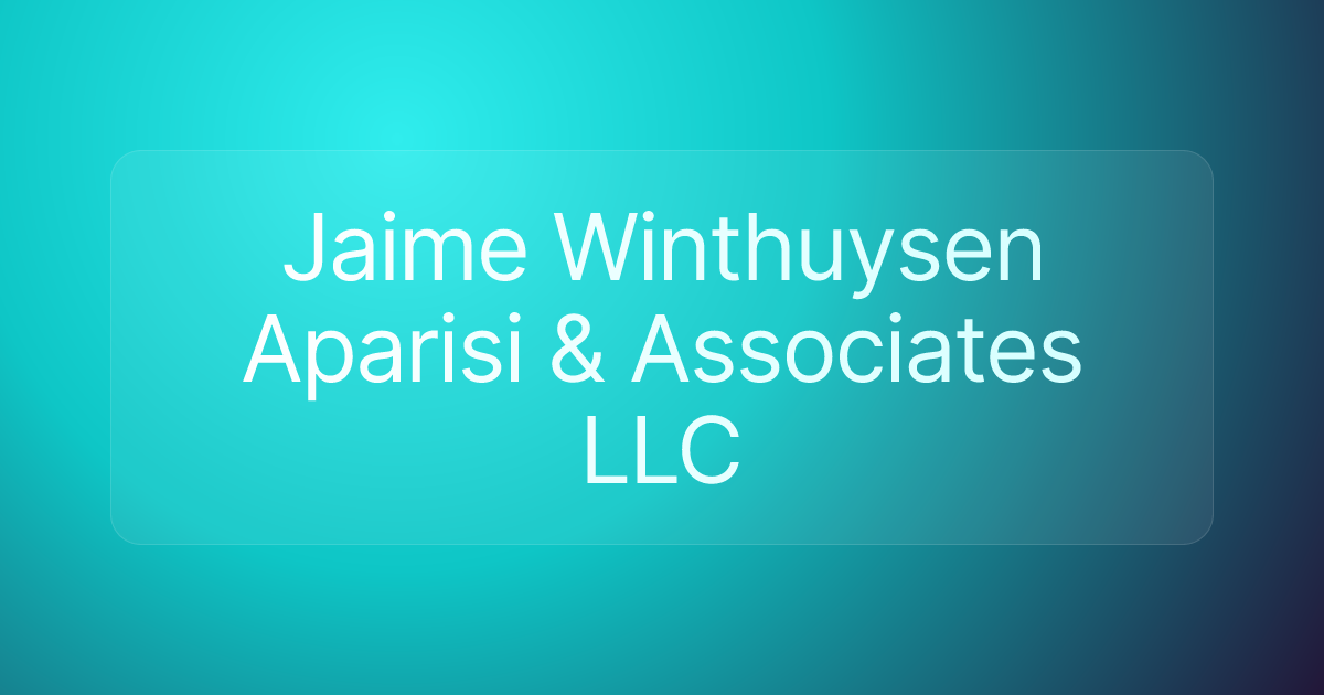 Jaime Winthuysen Aparisi & Associates LLC