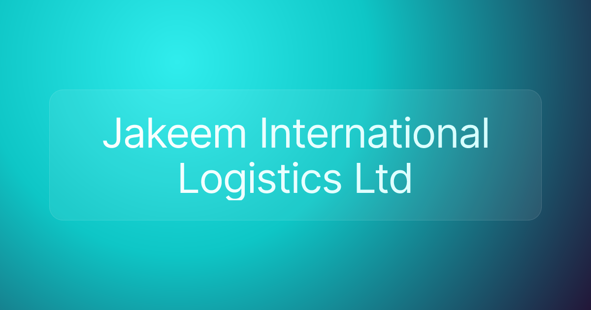 Jakeem International Logistics Ltd