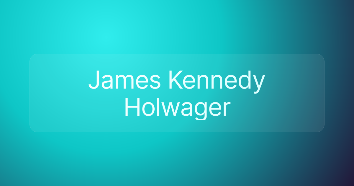 James Kennedy Holwager