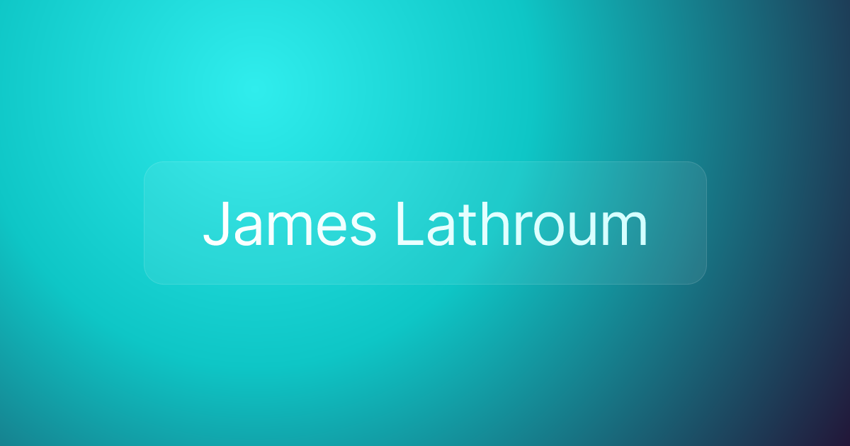 James Lathroum
