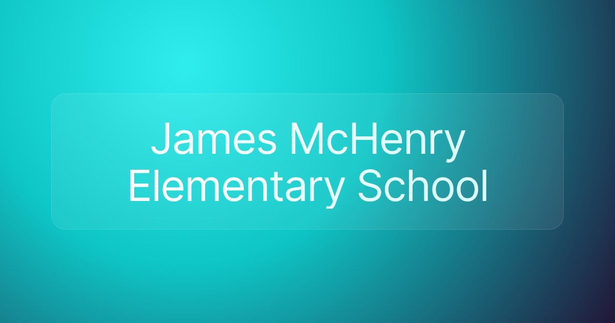 James McHenry Elementary School