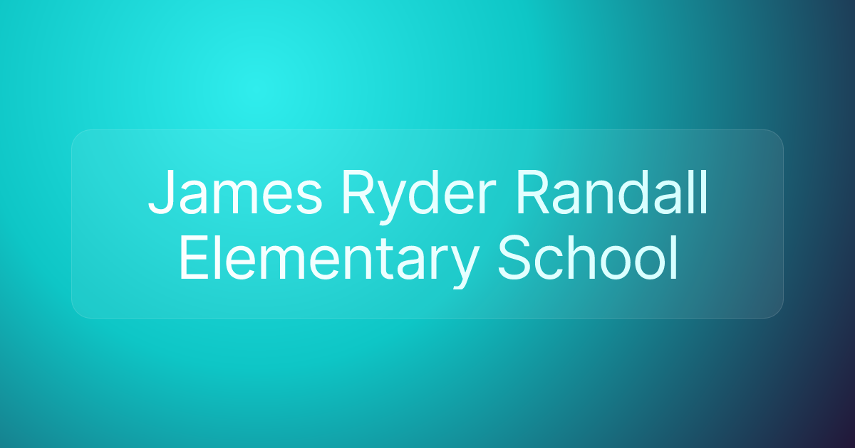 James Ryder Randall Elementary School