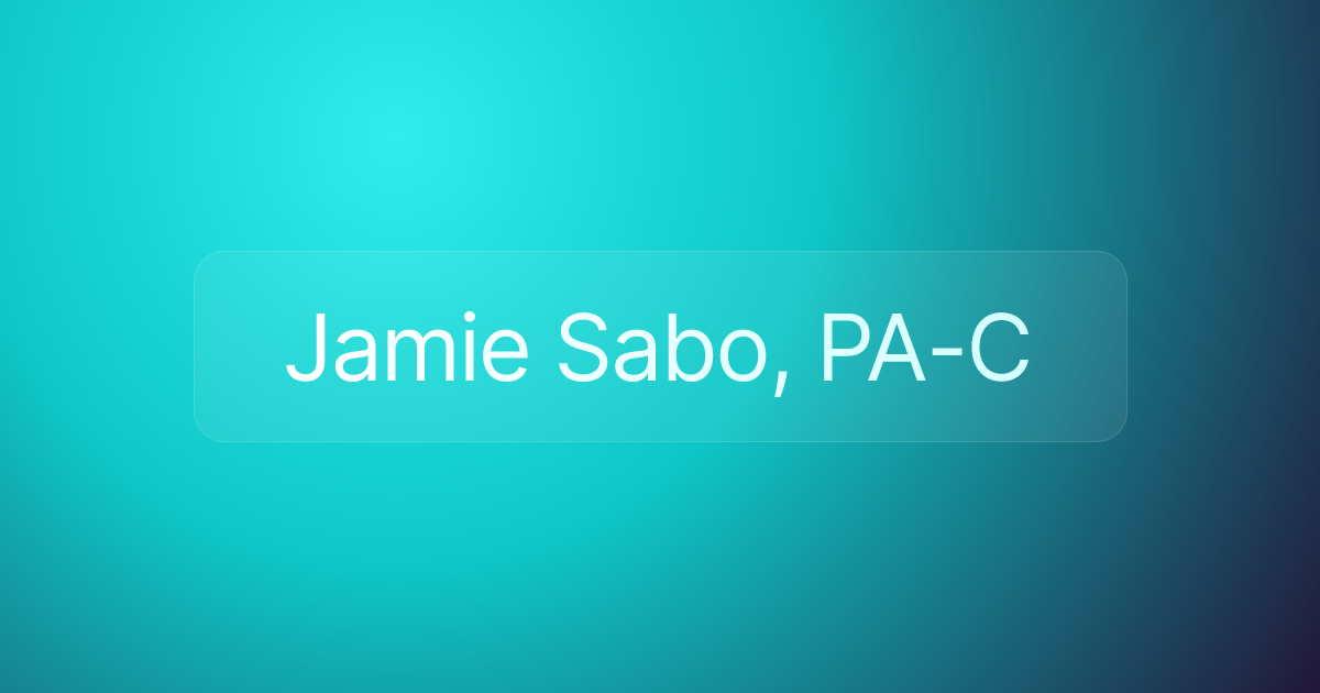 Jamie Sabo, PA-C
