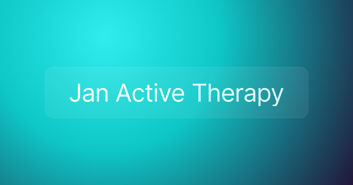 Jan Active Therapy