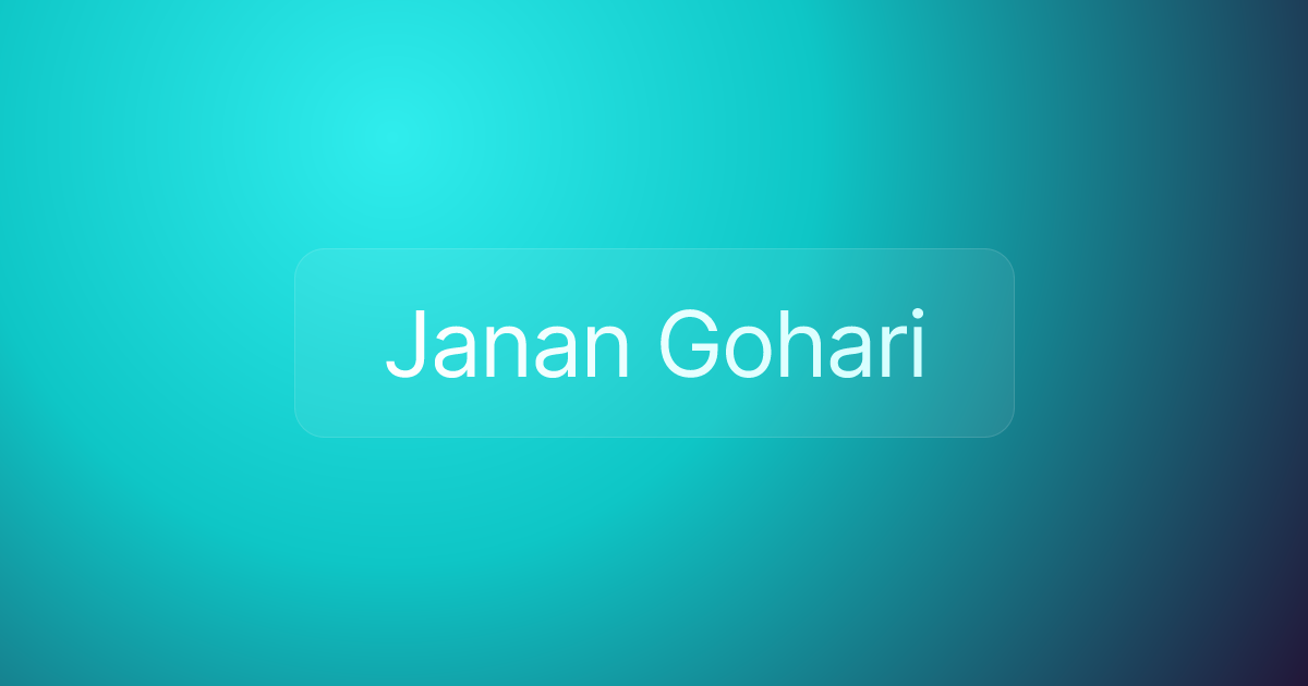 Janan Gohari
