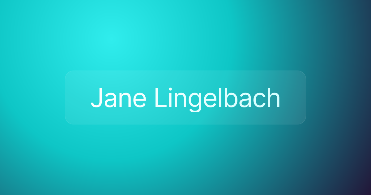 Jane Lingelbach
