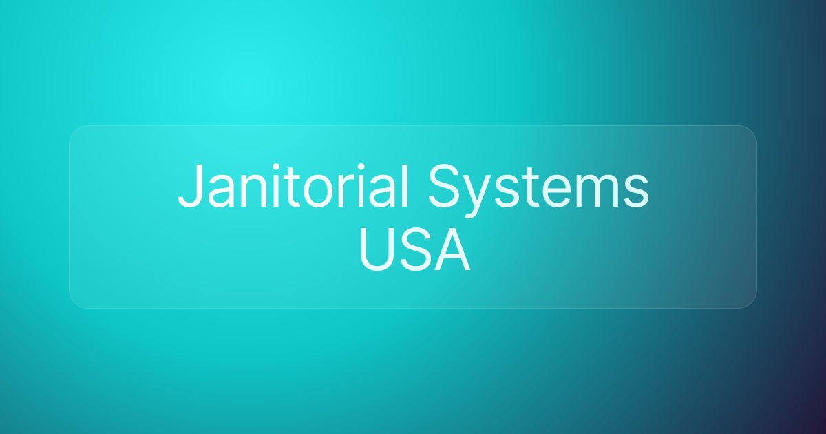 Janitorial Systems USA