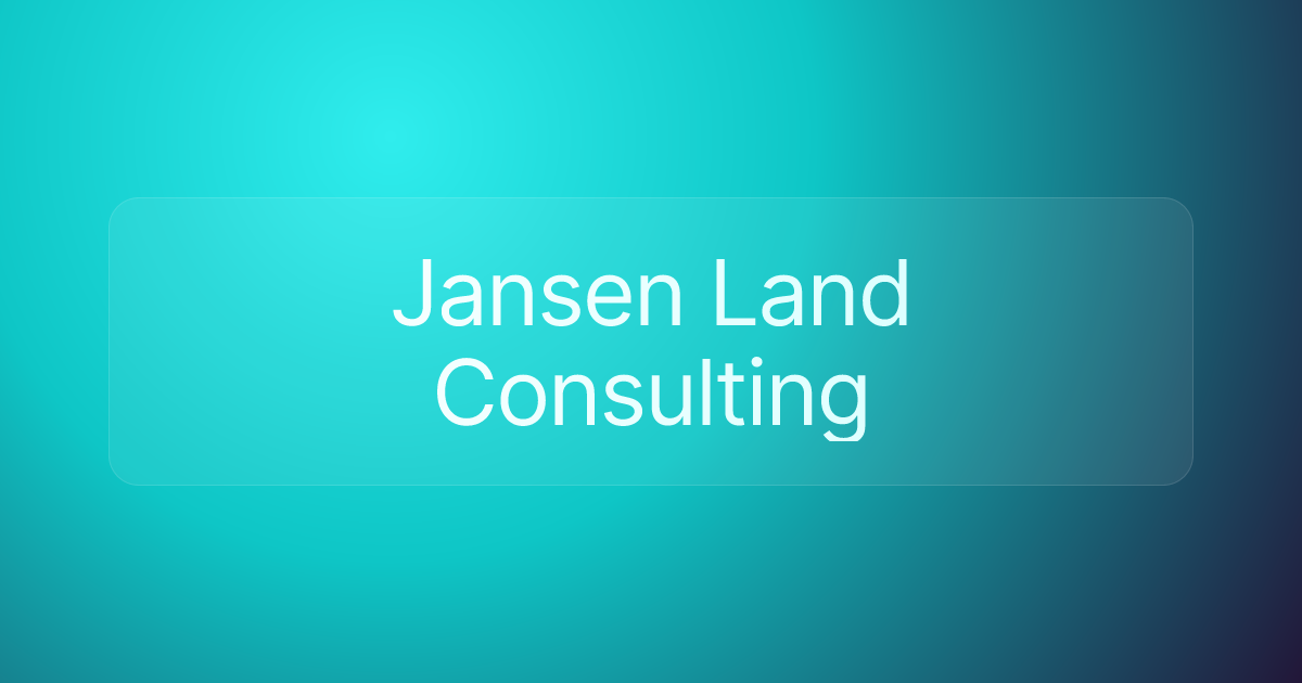 Jansen Land Consulting