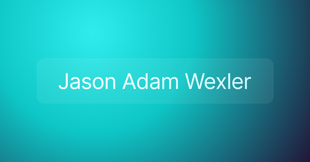 Jason Adam Wexler