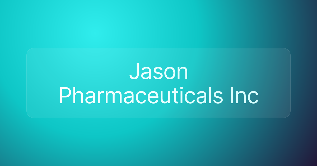 Jason Pharmaceuticals Inc