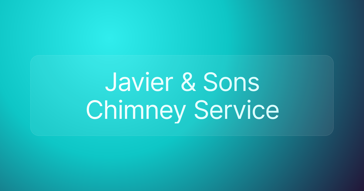 Javier & Sons Chimney Service