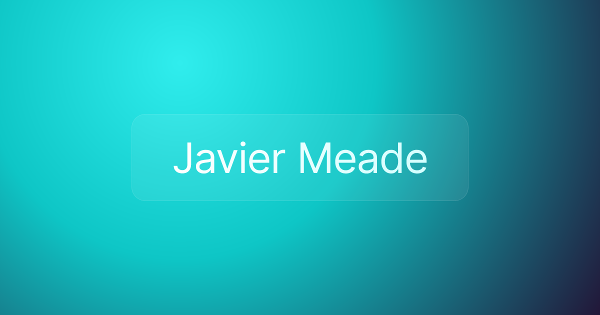 Javier Meade