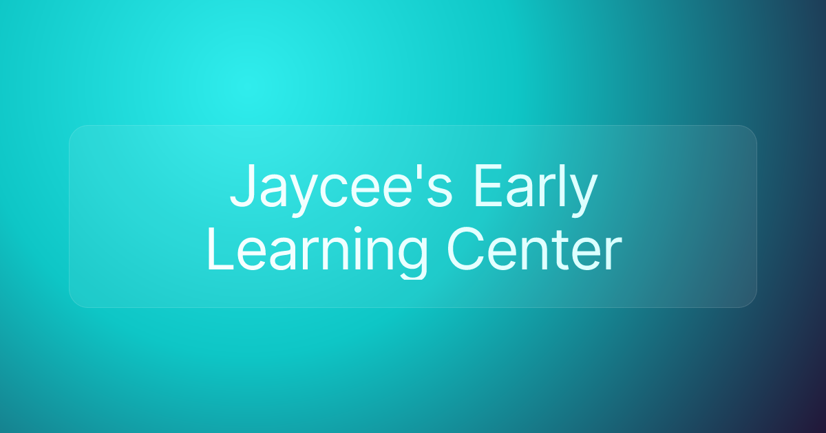Jaycee's Early Learning Center
