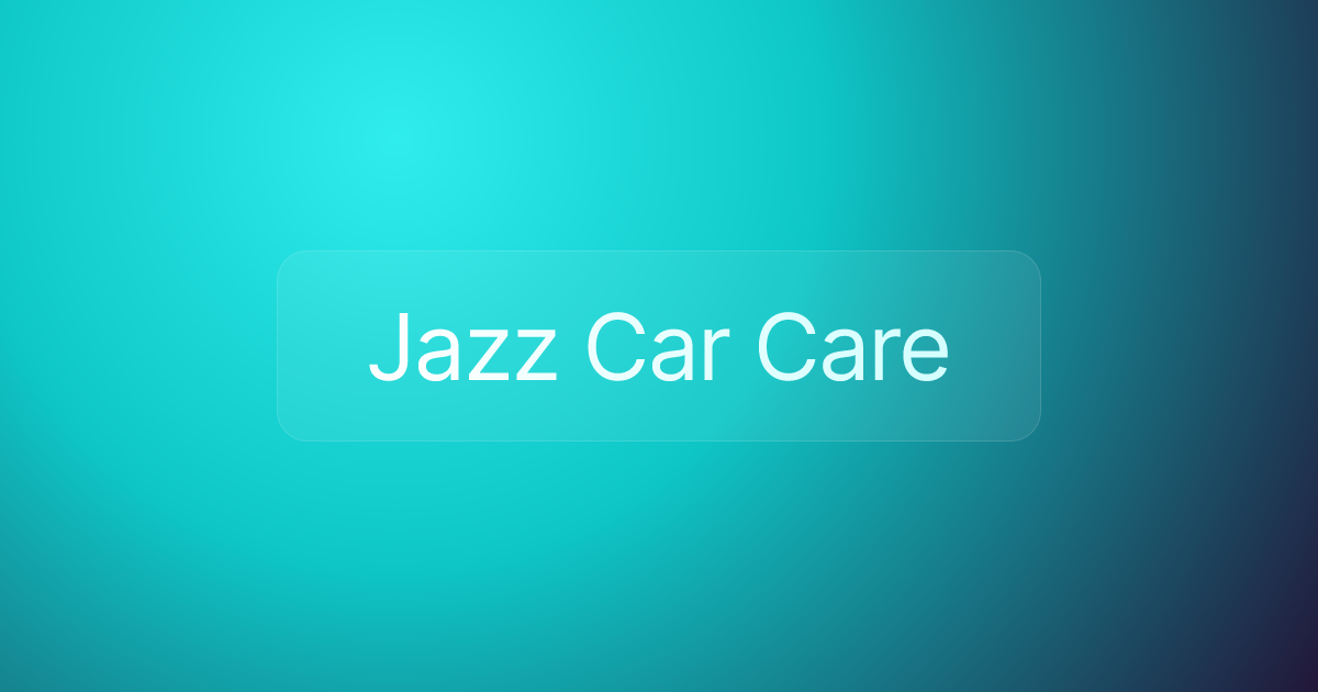 Jazz Car Care