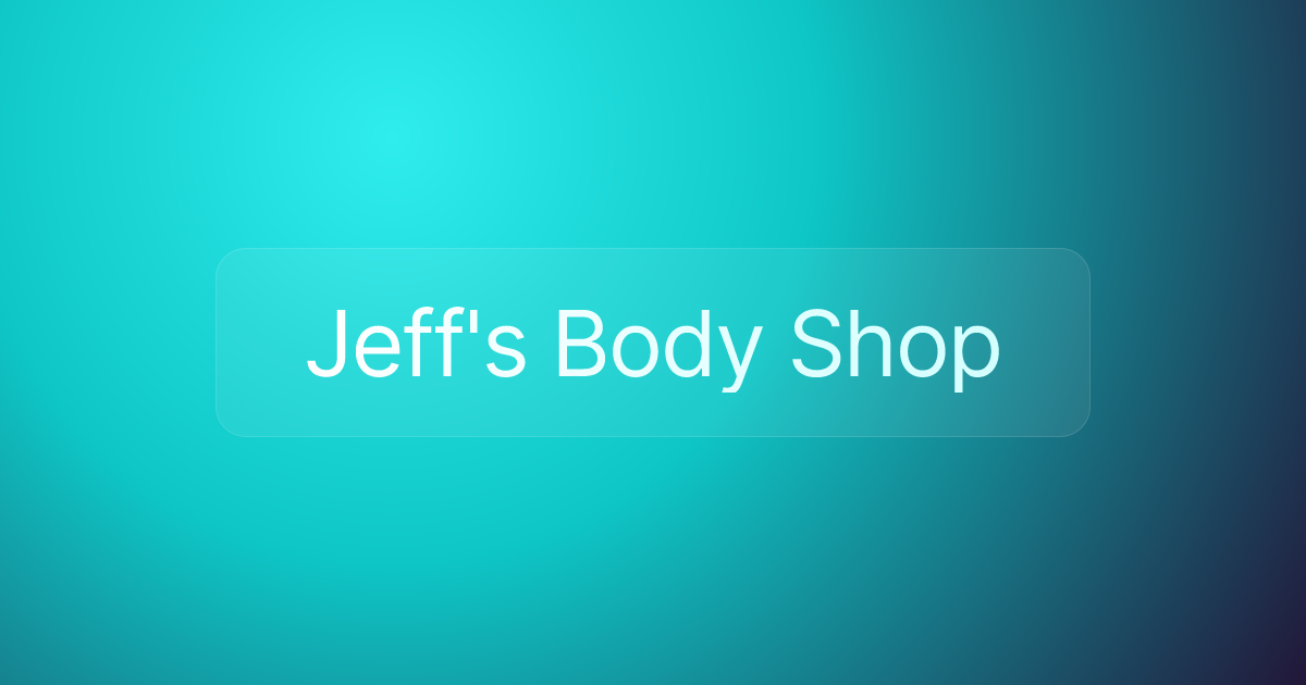 Jeff's Body Shop