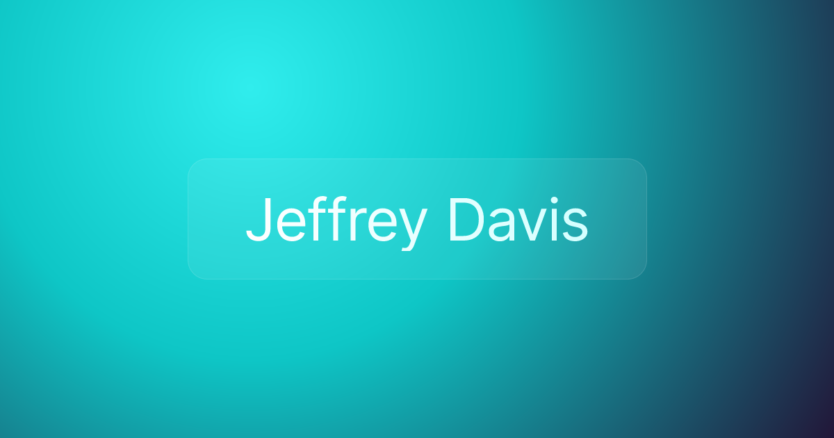 Jeffrey Davis